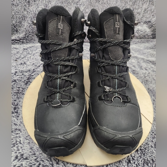 Salomon X Ultra Mid Winter CS WP Boots Women's Size 7.5 Black Waterproof Hiking - Picture 3 of 9